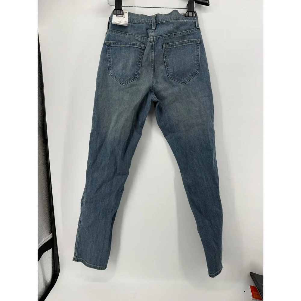 Sonoma Goods For Life Mens Slim Fit Stretch Jeans Medium Wash 30x32 Denim